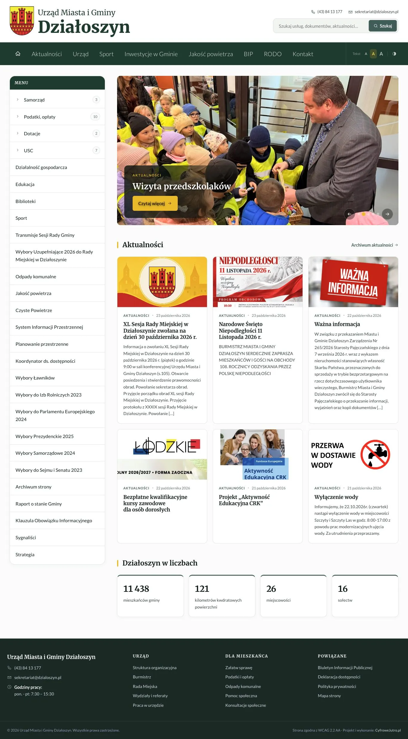 Podgląd strony UMiG Działoszyn